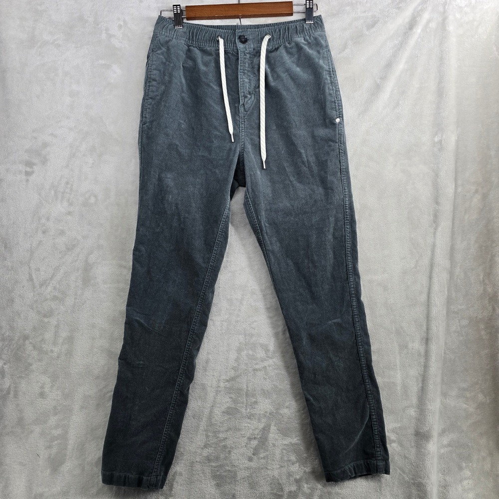 Vuori Mens Corduroy Pants Size Small Elastic Waist Casual Drawstring Gray